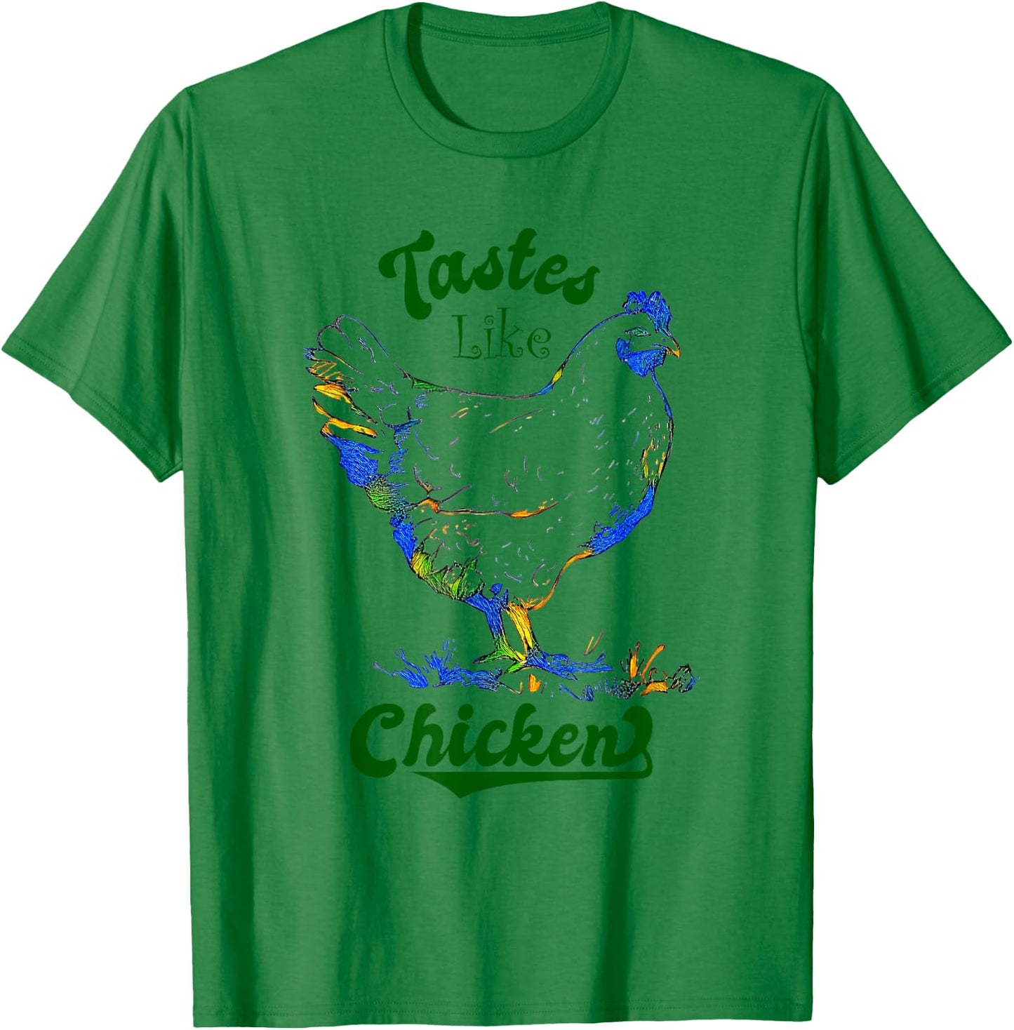 Tastes Like Chicken Vintage Retro Chicken Sign T-Shirt - T-Shirt | Irish Green