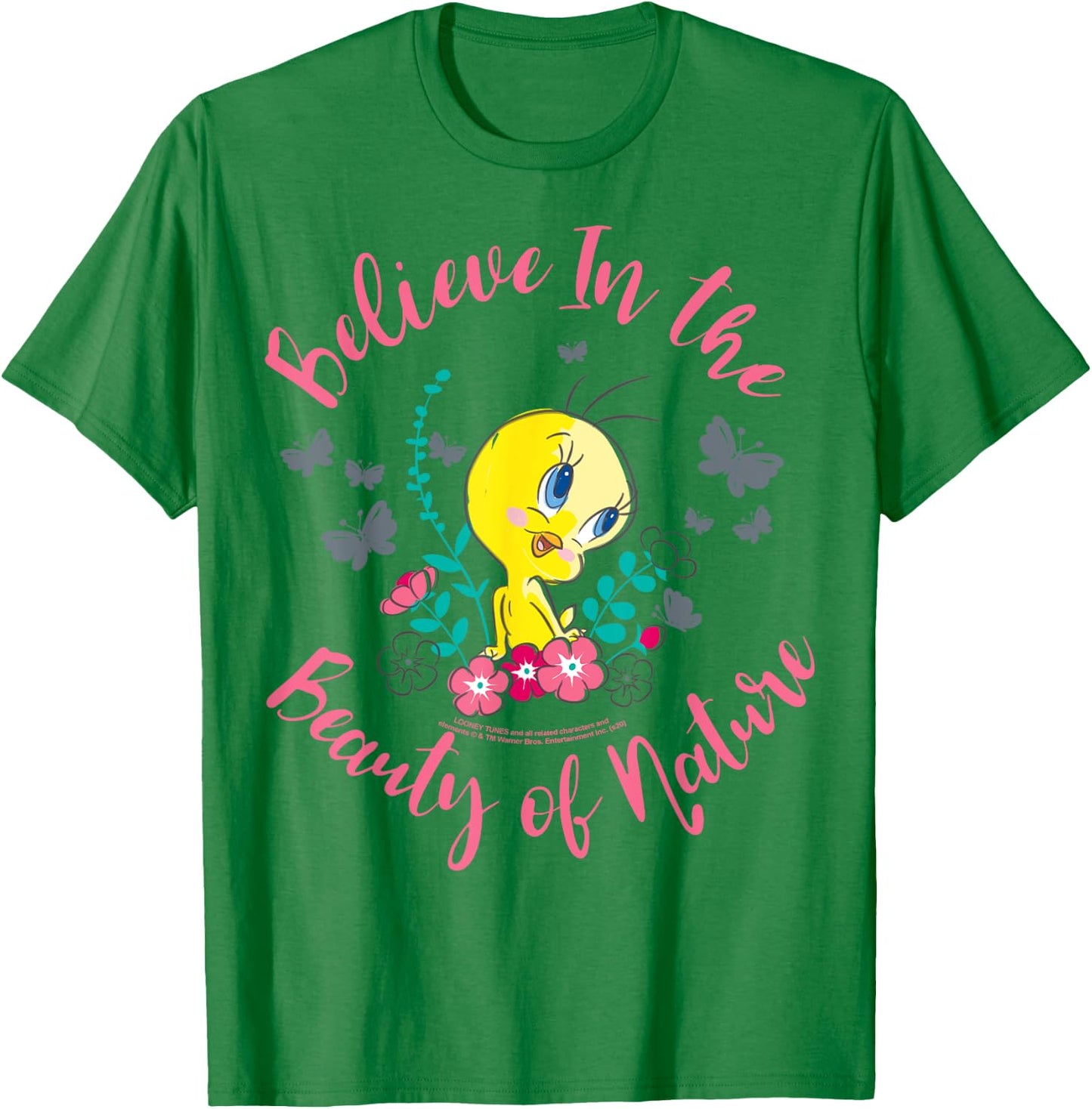 Looney Tunes Tweety Bird Believe In The Beauty Of Nature T-Shirt - T-Shirt | Irish Green