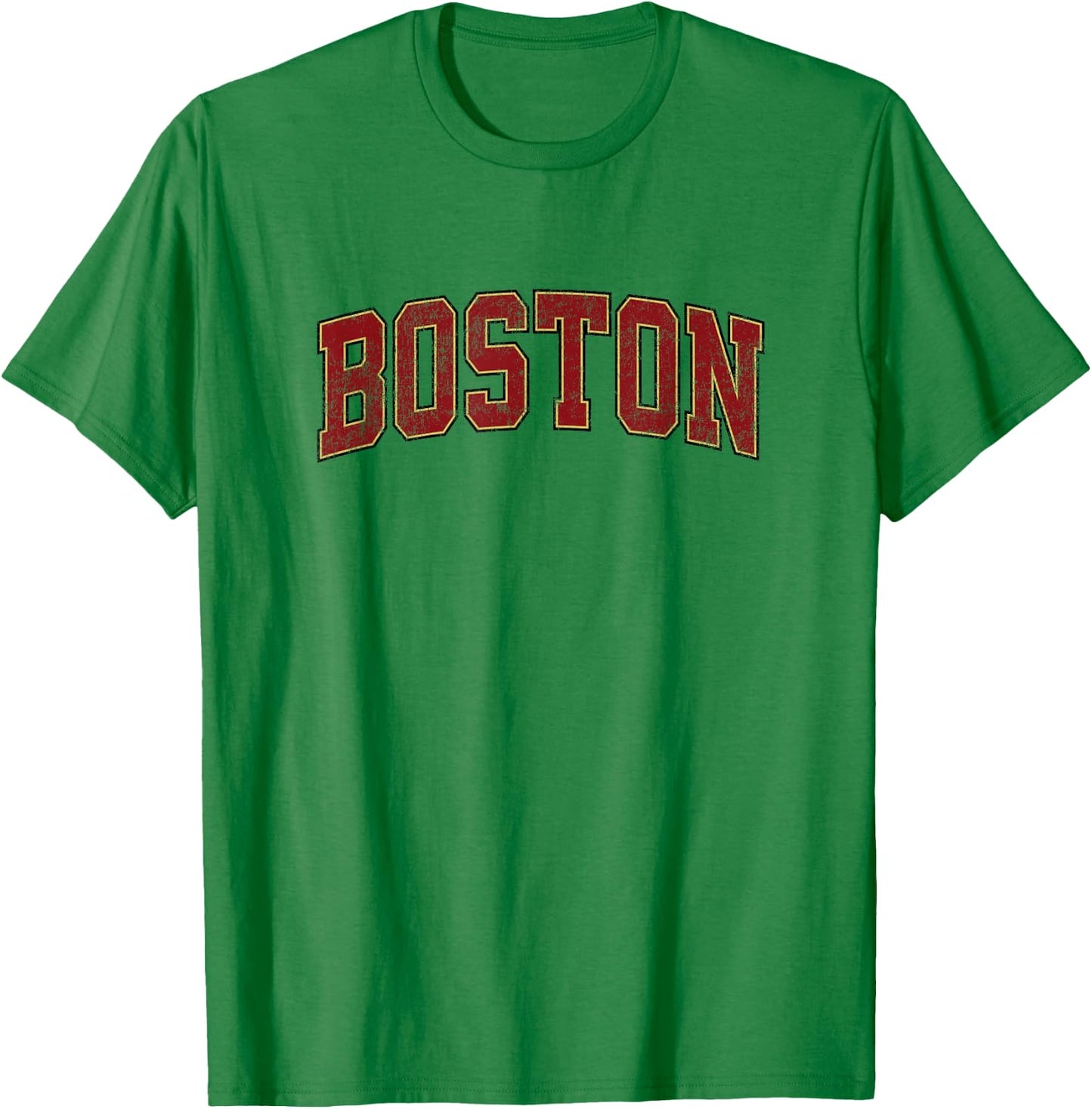 Boston Massachusetts MA Athletisches Sportdesign im Vintage-Stil T-Shirt - T-Shirt | Irish Green