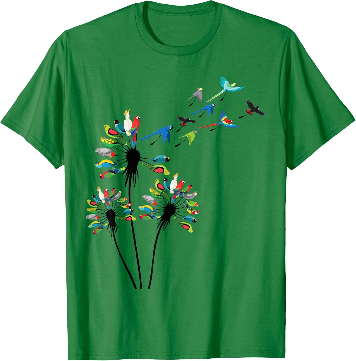 Dandelion Parrots Stuff for Parrot Lover | Parrot T-Shirt - T-Shirt | Irish Green