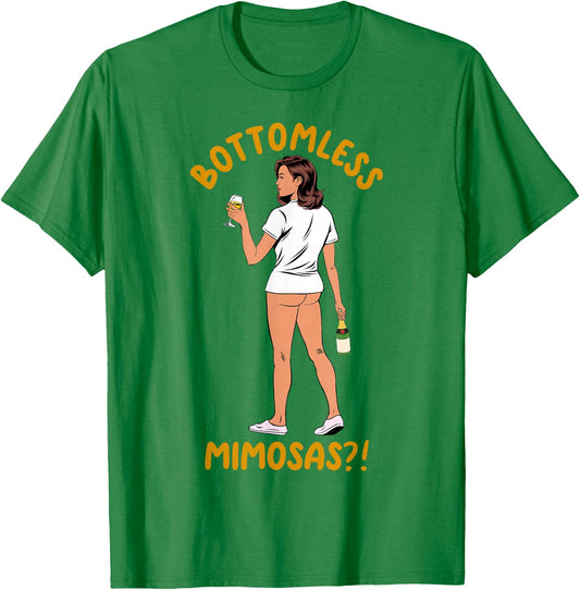 Mimosa Lover Cocktail Drinking Sarcasm Bottomless Mimosa T-Shirt - T-Shirt | Irish Green