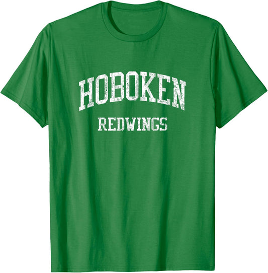 Hoboken High School HS Hoboken NJ Vintage Sports T-Shirt - T-Shirt | Irish Green