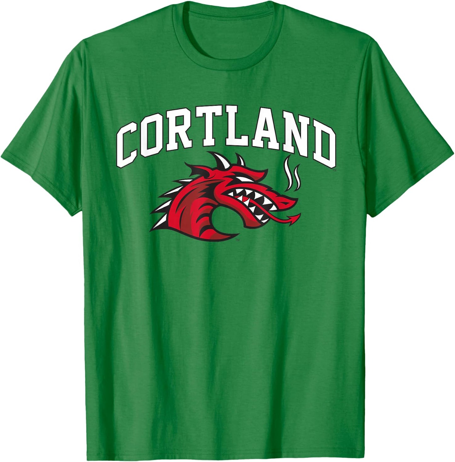 SUNY Cortland Red Dragons Athletics Logo T-Shirt - T-Shirt | Irish Green
