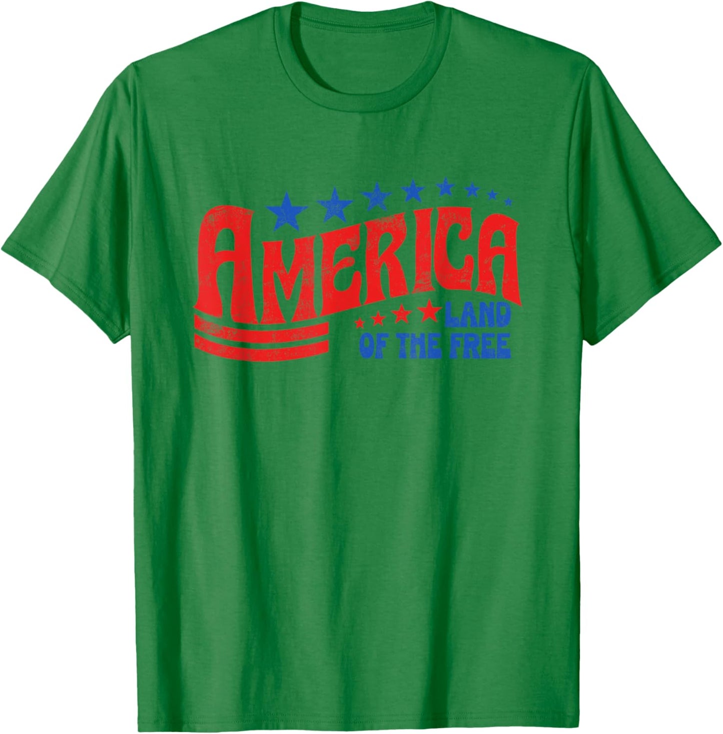 America 1776 Land Of The Free Patriotic Freedom 4th Of July T-Shirt - T-Shirt | Irish Green