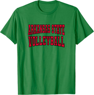 Arkansas State Red Wolves Premium Collegiate Volleyball T-Shirt - T-Shirt | Irish Green