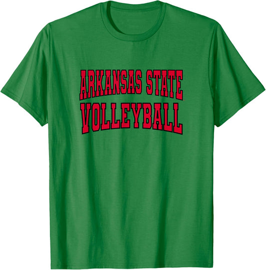 Arkansas State Red Wolves Premium Collegiate Volleyball T-Shirt - T-Shirt | Irish Green