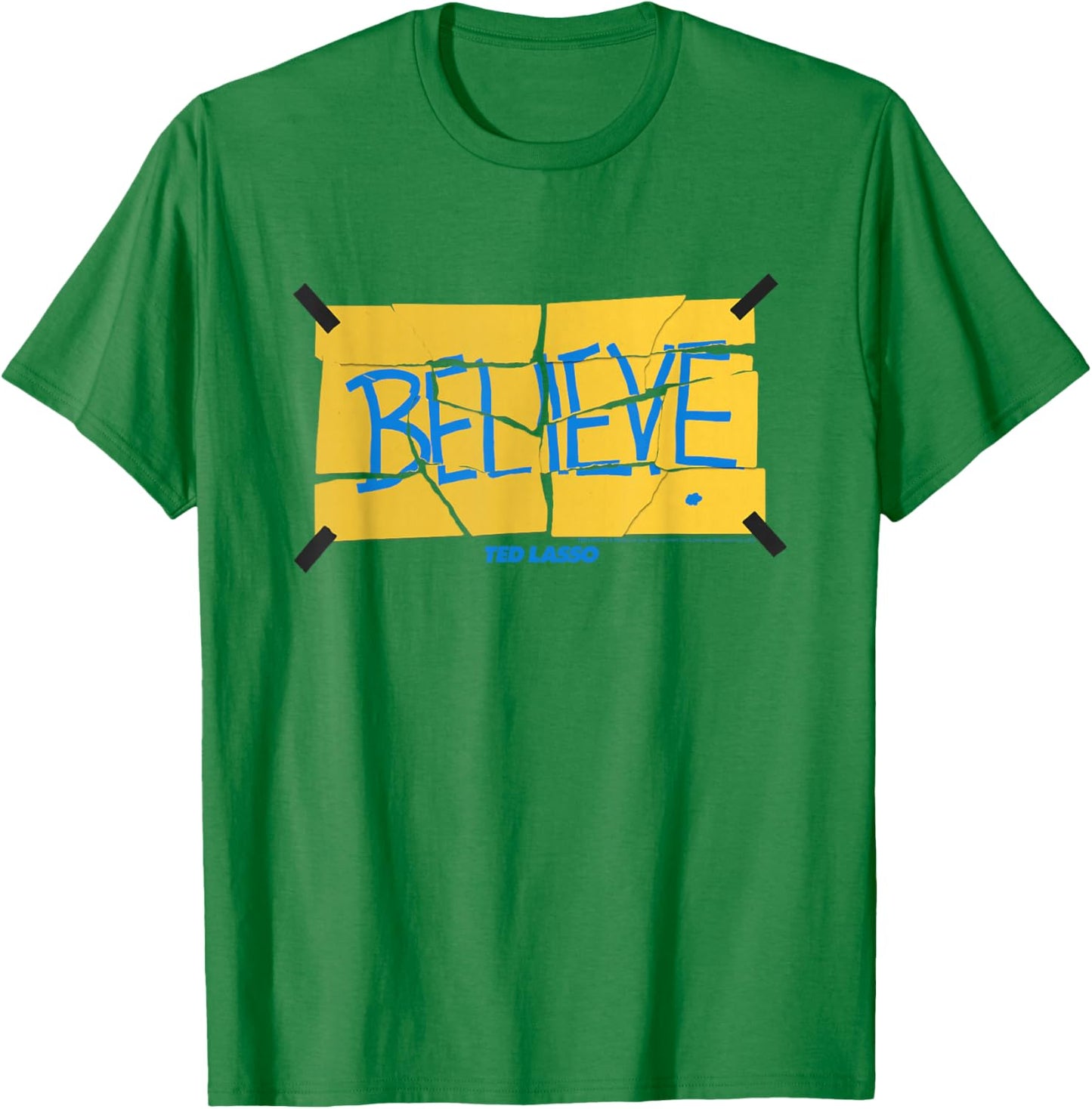 Ted Lasso Taped Up Believe Banner T-Shirt - T-Shirt | Irish Green