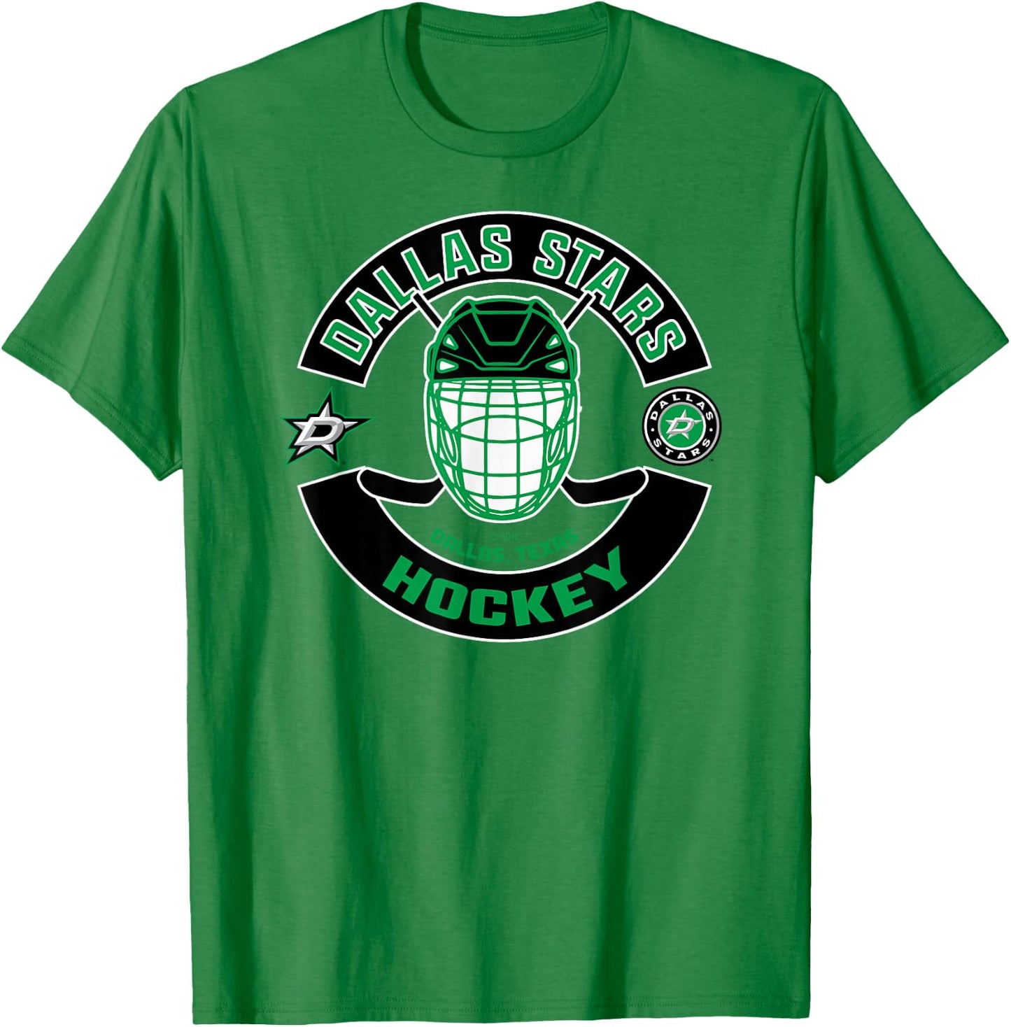 Dallas Stars Mask Gray Officially Licensed T-Shirt - T-Shirt | Irish Green