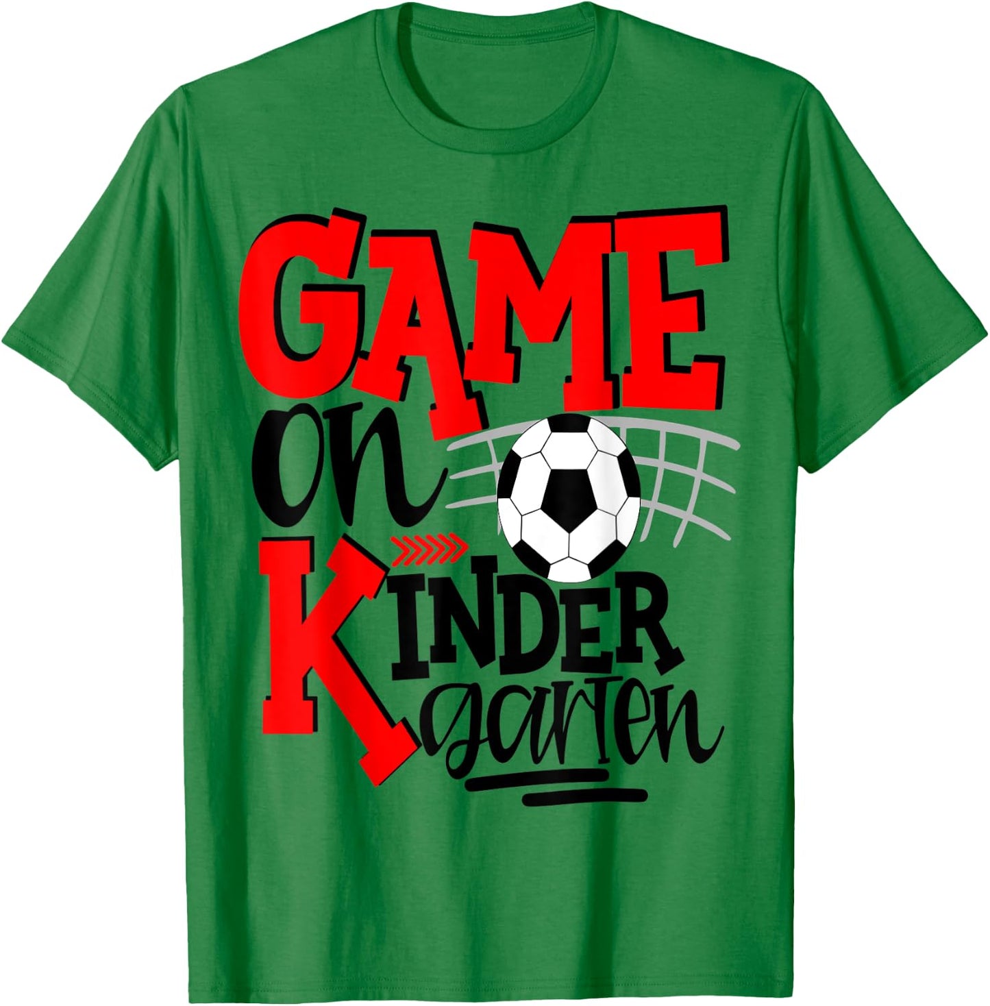 Kindergarten Soccer First Day Of School Kids Red T-Shirt - T-Shirt | Irish Green