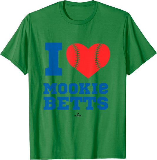 Mookie Betts | Los Angeles Baseball Merch | MLBMBE6001 T-Shirt - T-Shirt | Irish Green