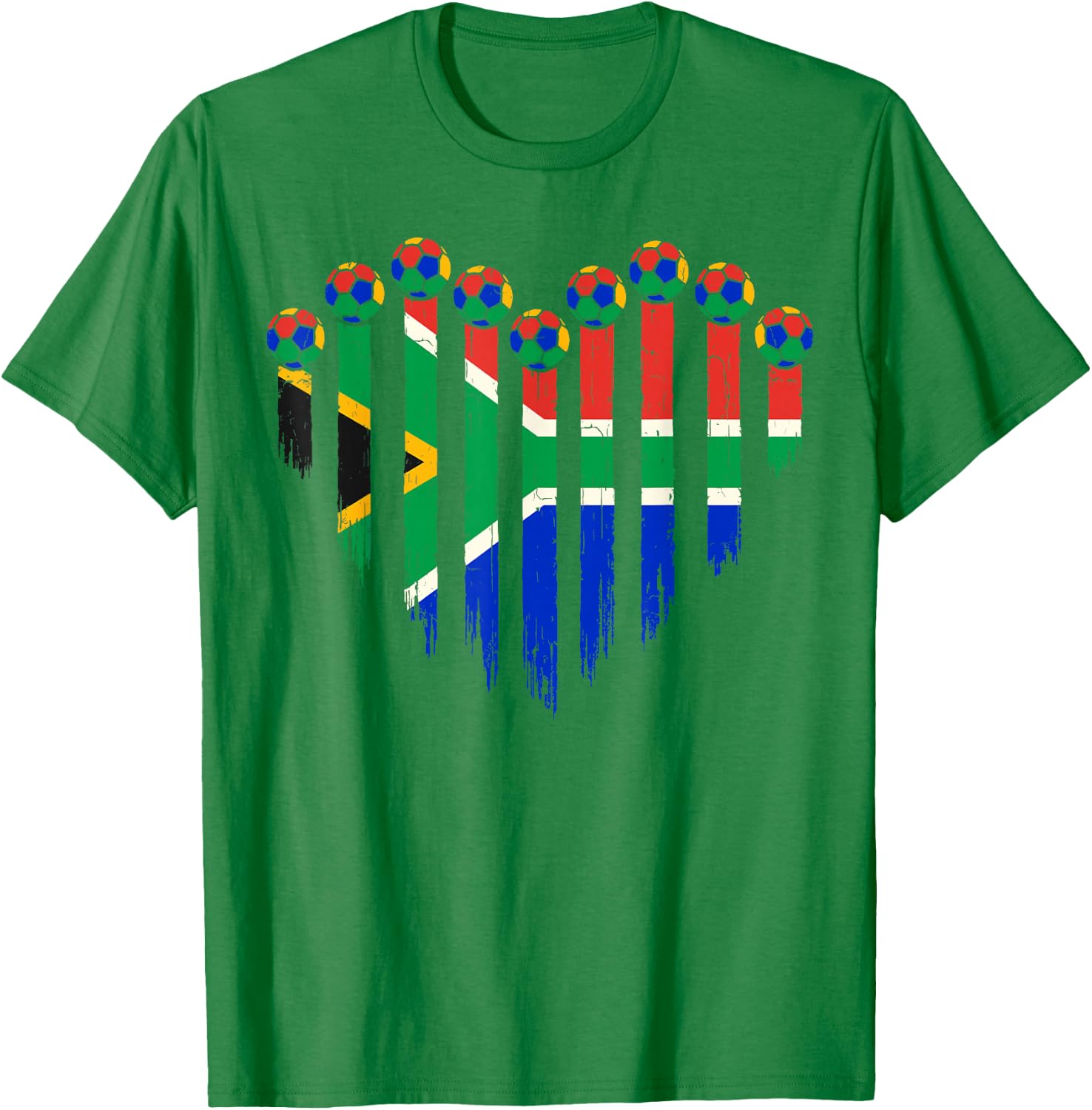 South African Flag Novelty South Africa T-Shirt - T-Shirt | Irish Green