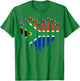 South African Flag Novelty South Africa T-Shirt - T-Shirt | Irish Green