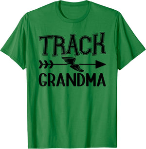 Track Grandma Of A Track And Field Athlete Grandmother T-Shirt - T-Shirt | Irish Green