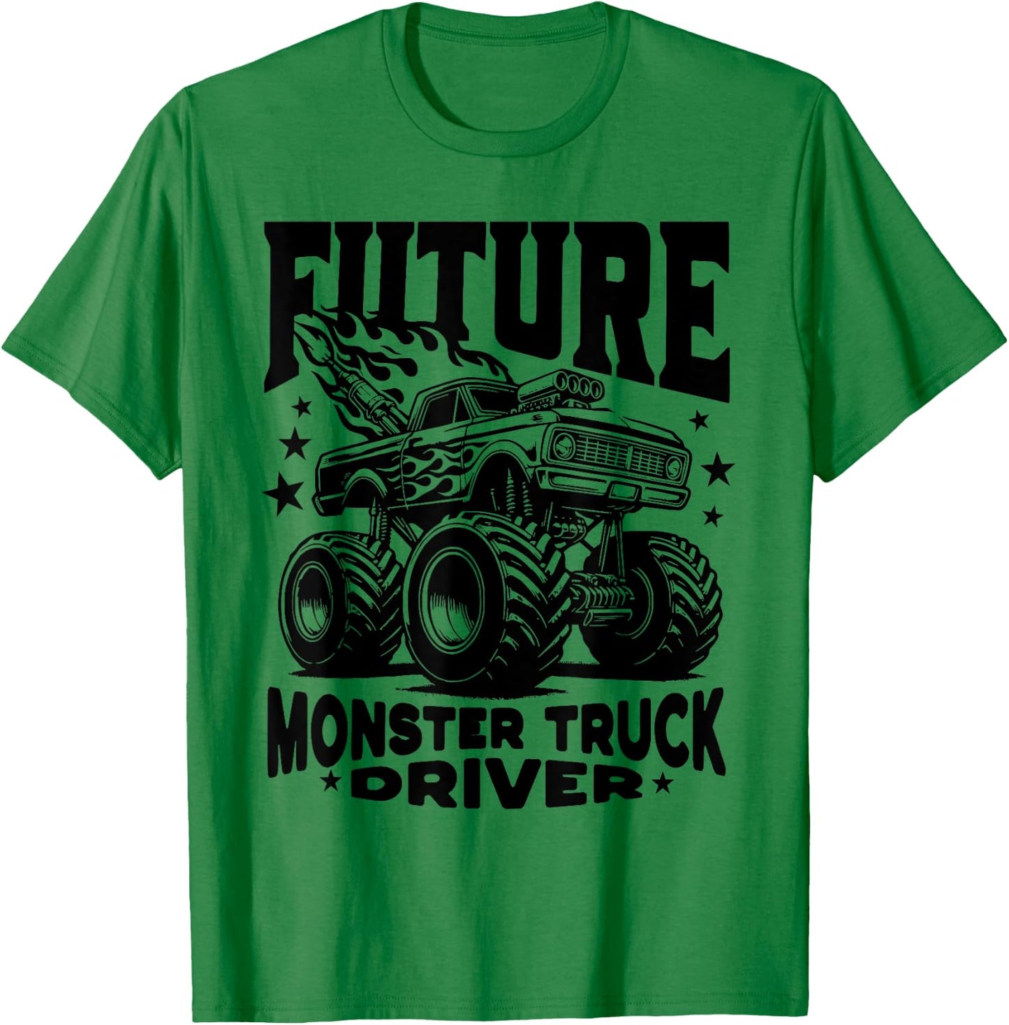 Future Monster Truck Driver Cute Monster Truck Kids Boys T-Shirt - T-Shirt | Irish Green