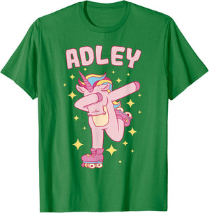 Adley Merch Unicorn Design T-Shirt - T-Shirt | Irish Green