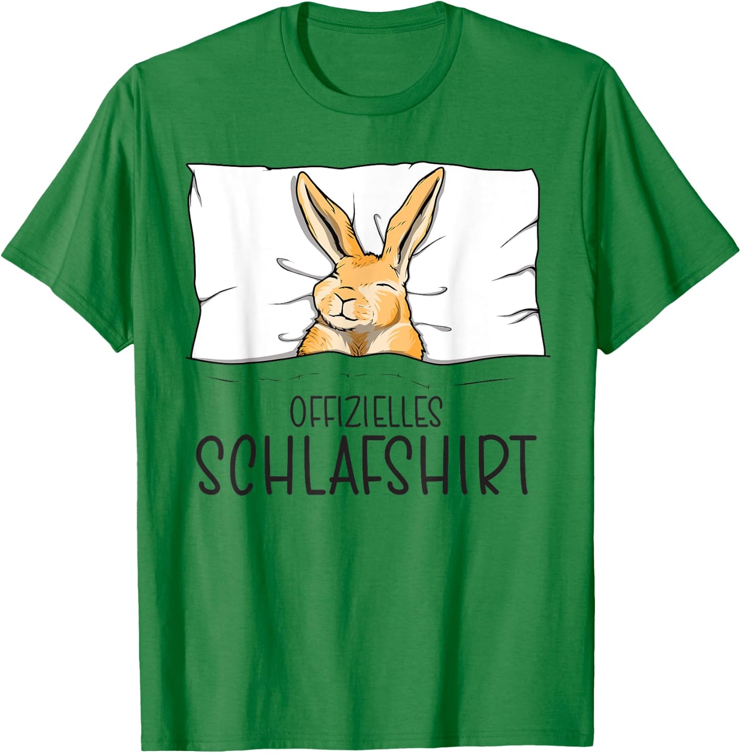 Official Rabbit Sleep Shirt Pyjamas & Nightdress Rabbit , gray T-Shirt - T-Shirt | Irish Green