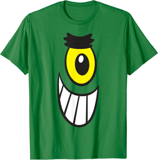 Spongebob Squarepants Halloween Plankton Big Face Costume T-Shirt - T-Shirt | Irish Green