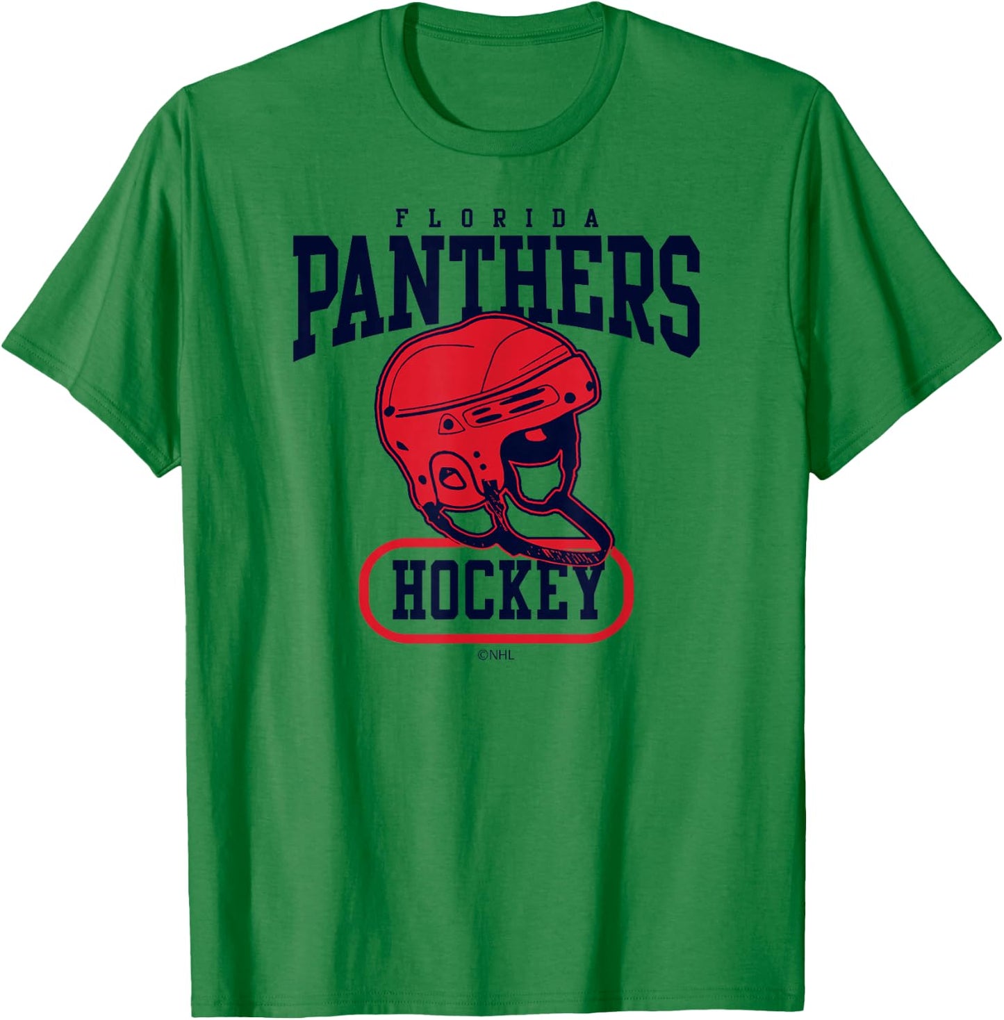 Florida Panthers Helmet White Officially Licensed T-Shirt - T-Shirt | Irish Green