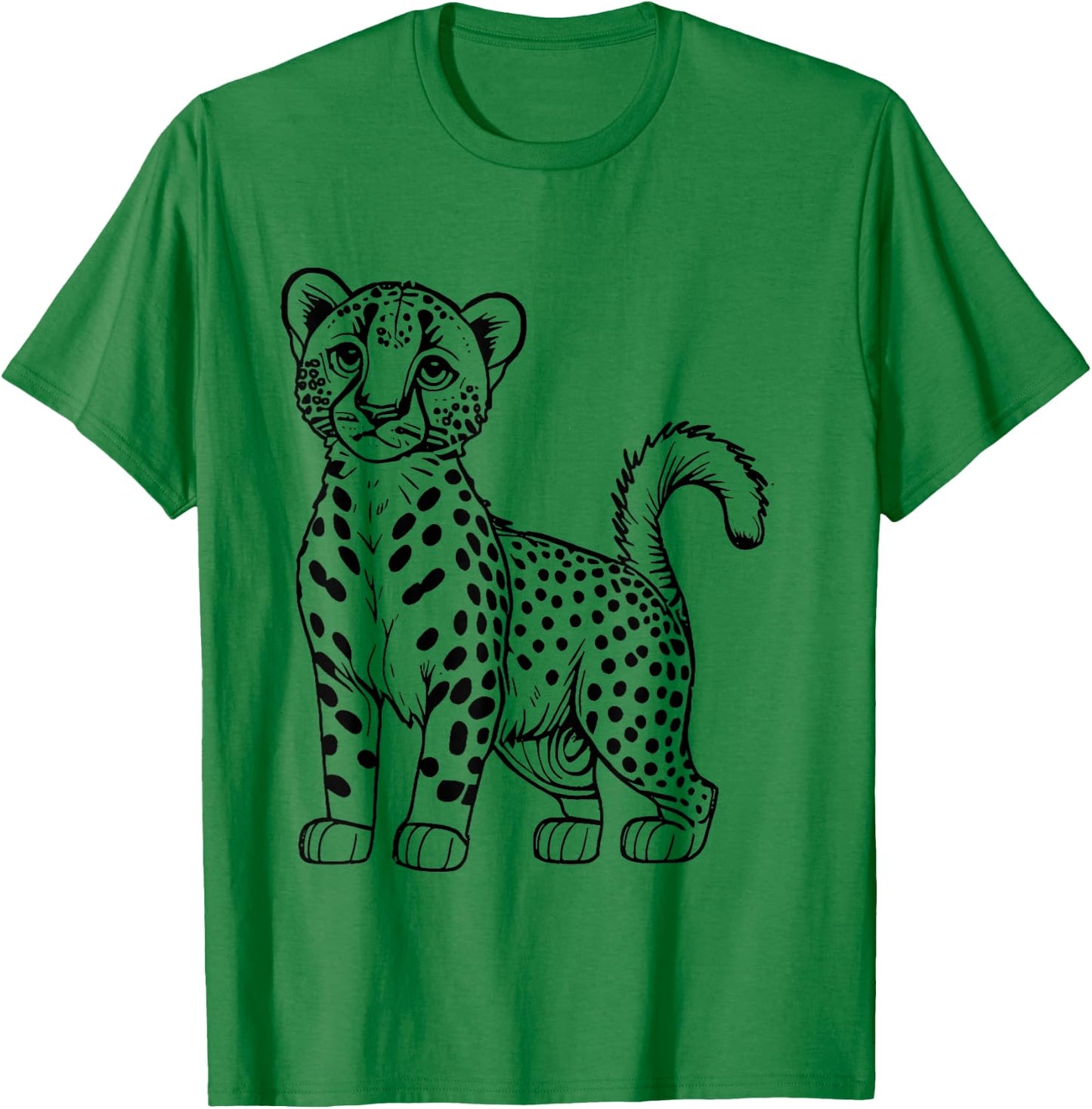 Cheetah coloring paint yourself paint T-Shirt - T-Shirt | Irish Green