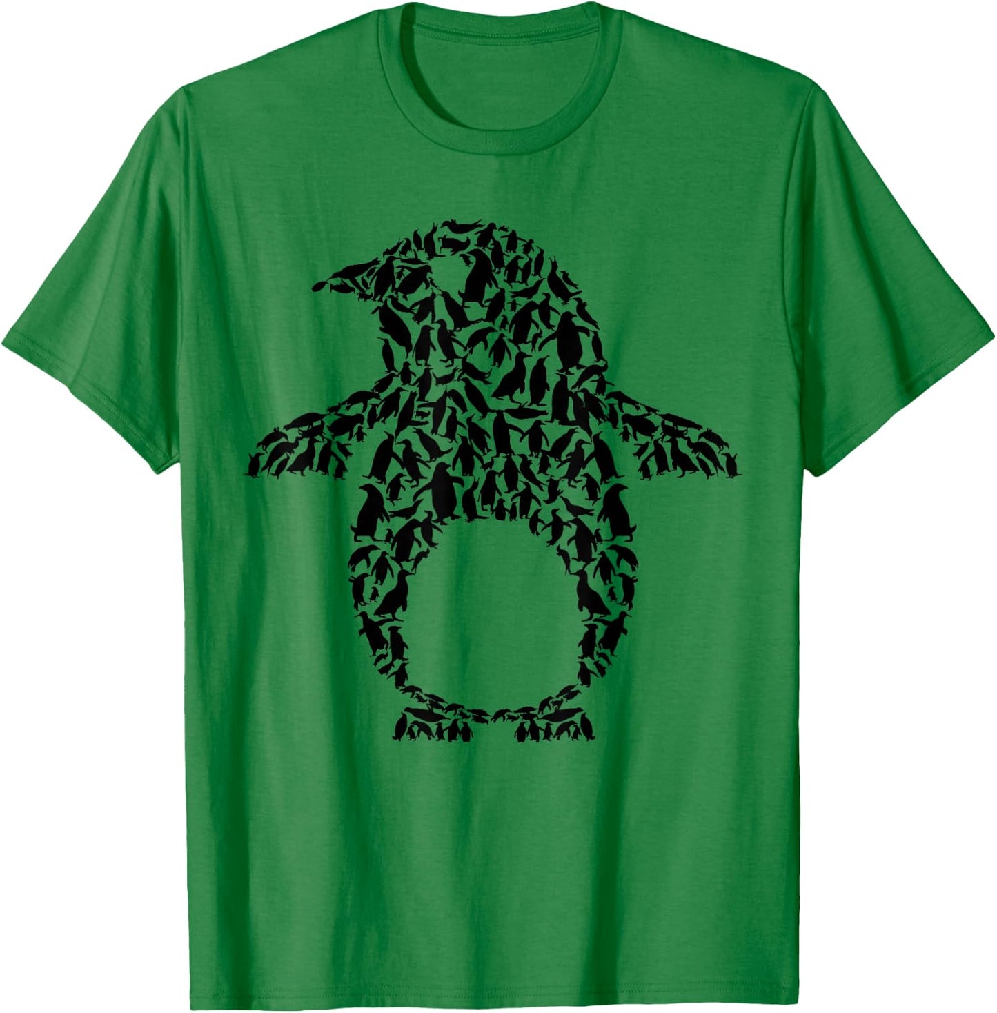 Silhouette Penguins Design for Penguin Lover | Penguin T-Shirt - T-Shirt | Irish Green