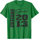 Born In 2013, Vintage Varsity Awesome Since 2013 Birthday T-Shirt - T-Shirt | Irish Green