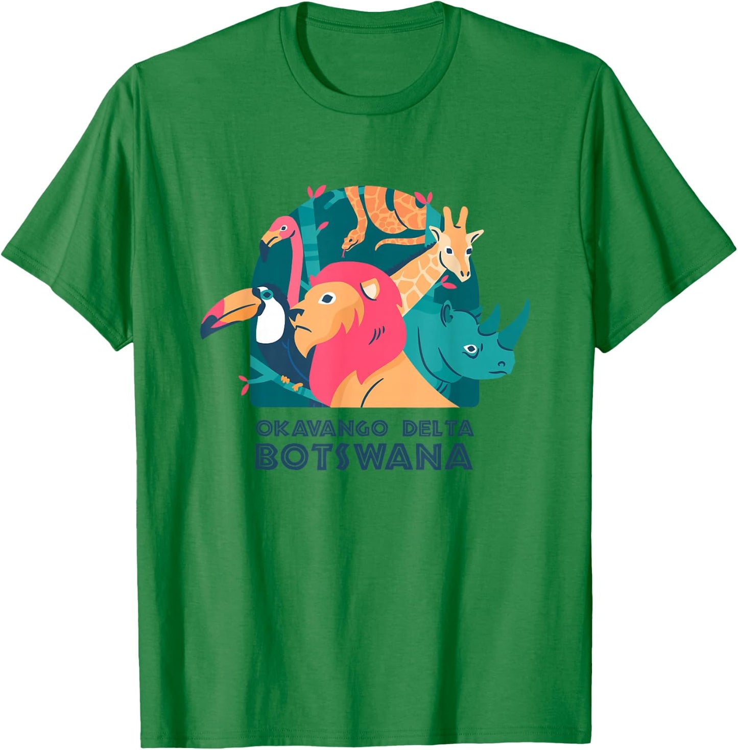 Okavango Delta, Botswana Safari National Park Animal T-Shirt - T-Shirt | Irish Green