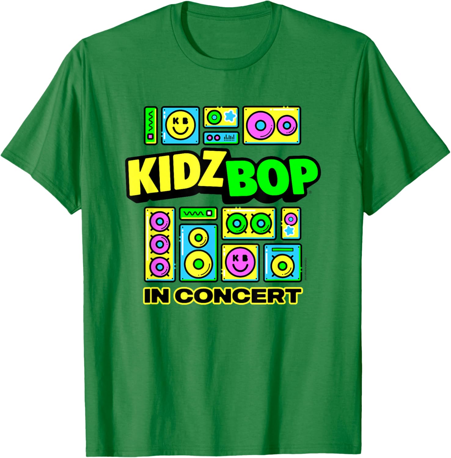 Kidz BOP in Concert Merch – Smiley Speakers T-Shirt - T-Shirt | Irish Green