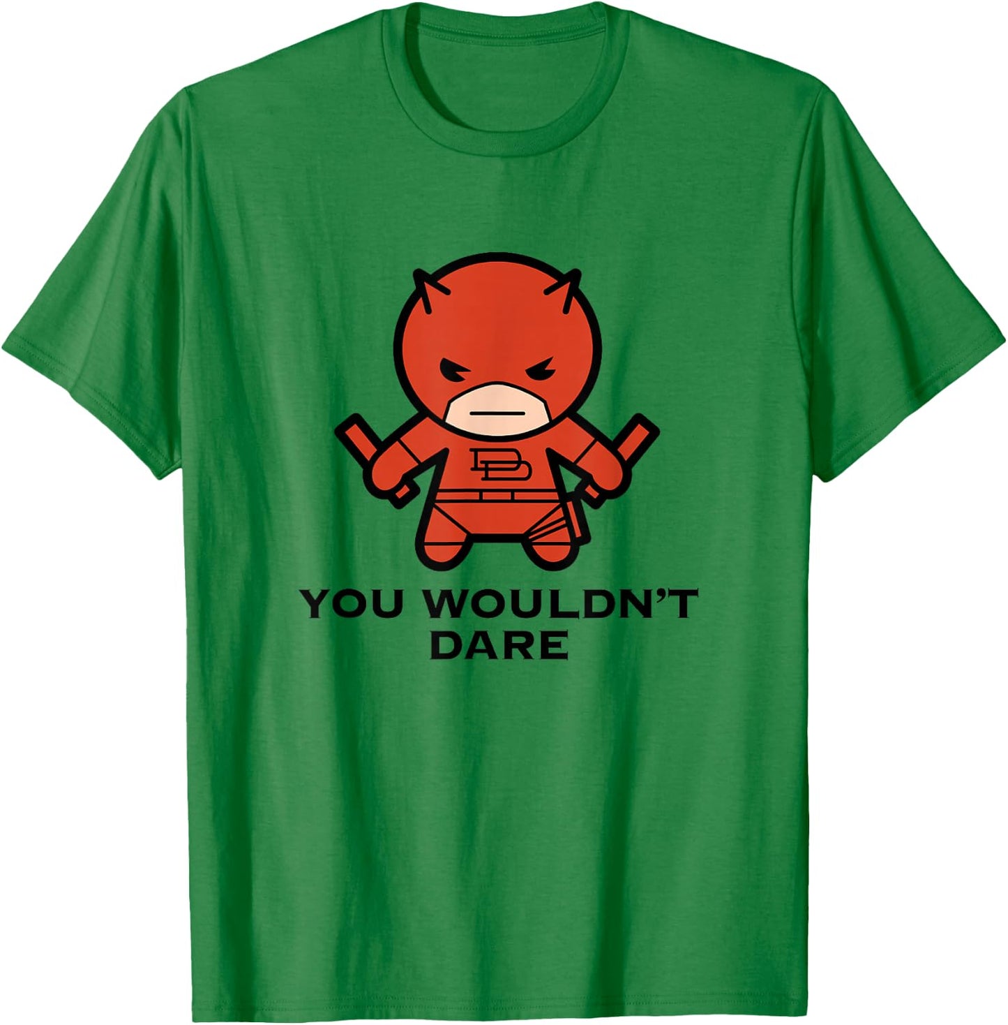 Marvel Kawaii You Wouldn't Dare Chibi Daredevil Portrait T-Shirt - T-Shirt | Irish Green