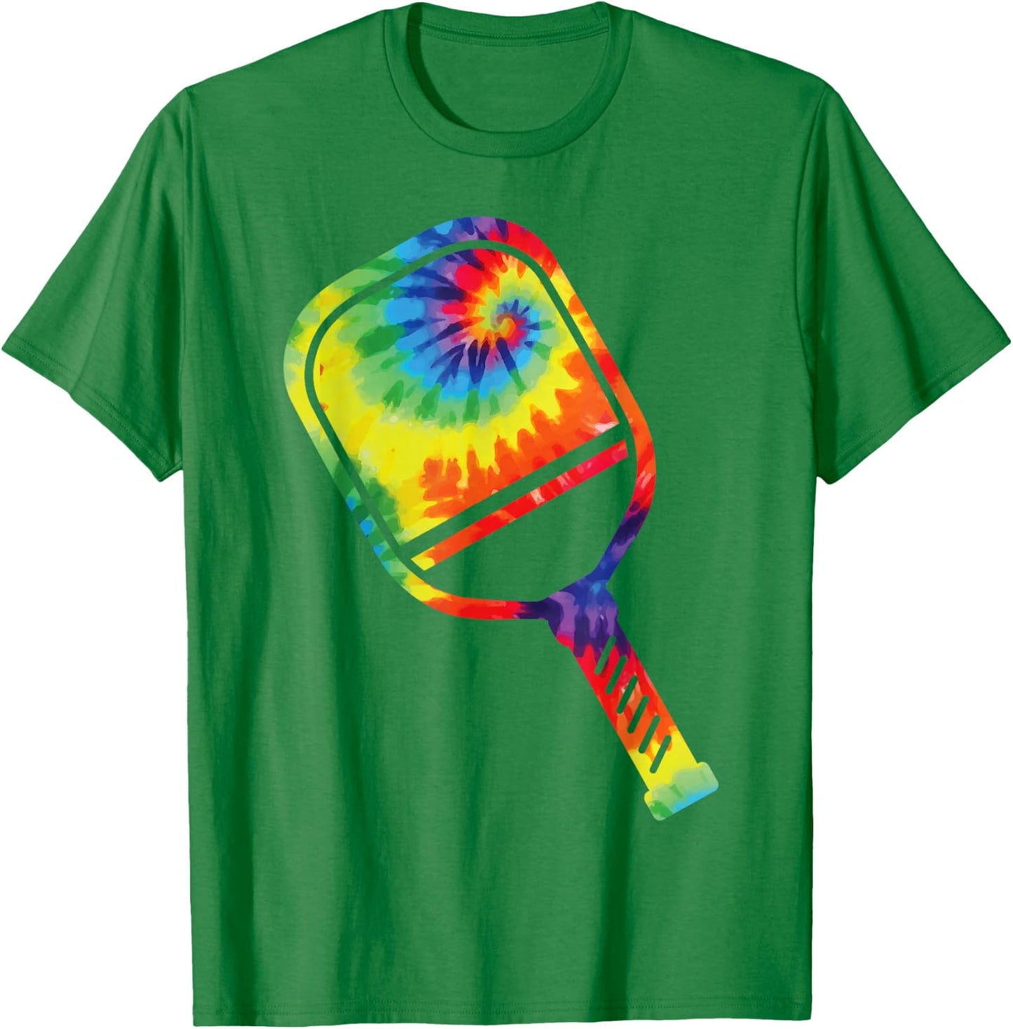 Pickleball Paddle Tie Dye Retro 80s 90s T-Shirt - T-Shirt | Irish Green