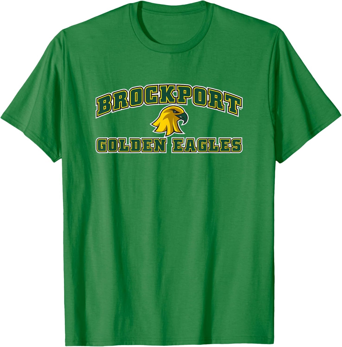 SUNY Brockport Golden Eagles Stacked Logo T-Shirt - T-Shirt | Irish Green
