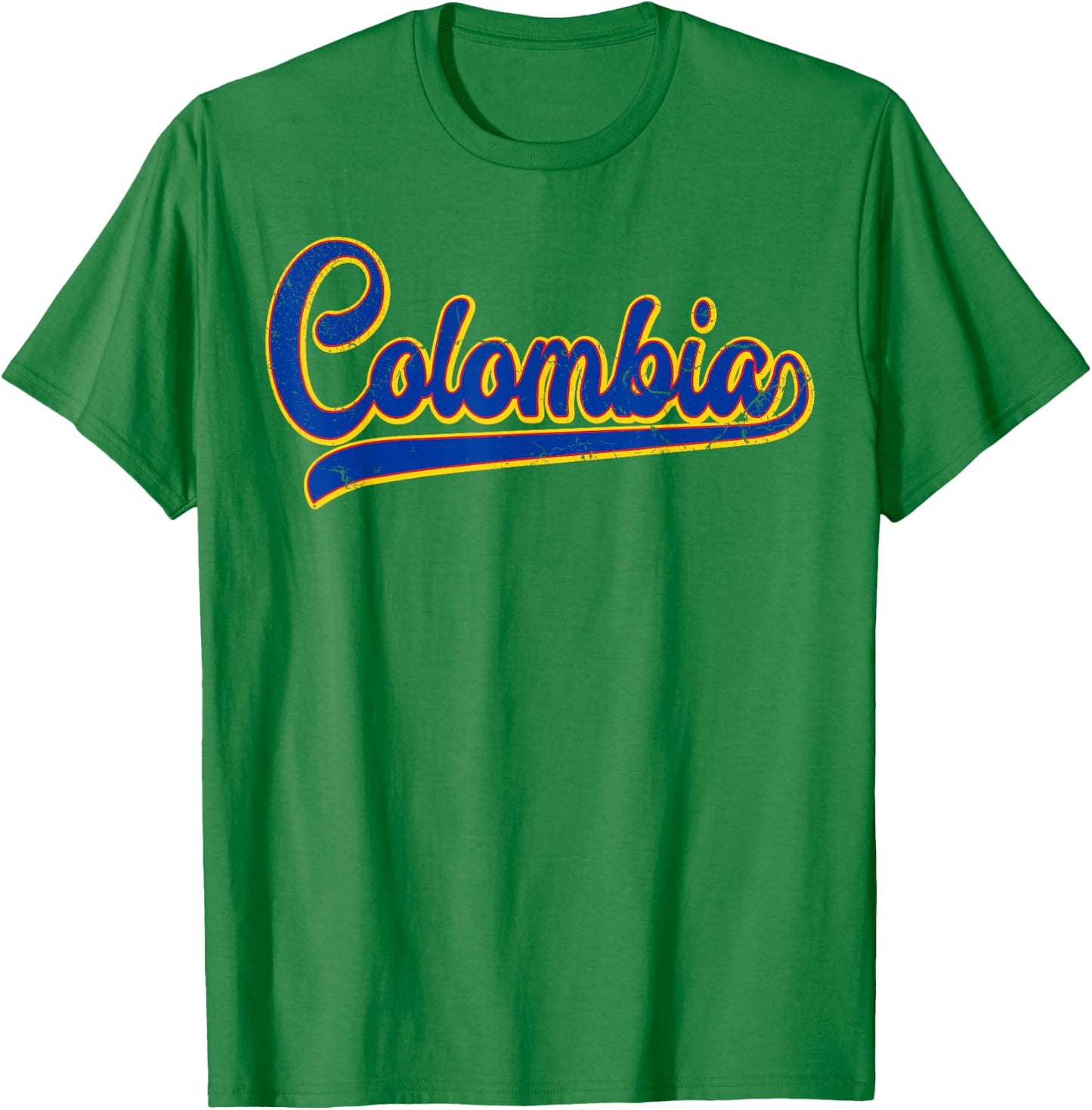 Colombia Throwback Graphic Shirt Comombian Flag Jersey Style T-Shirt - T-Shirt | Irish Green