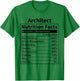 Architect Nutrition Facts Funny & Women Architecture T-Shirt - T-Shirt | Irish Green