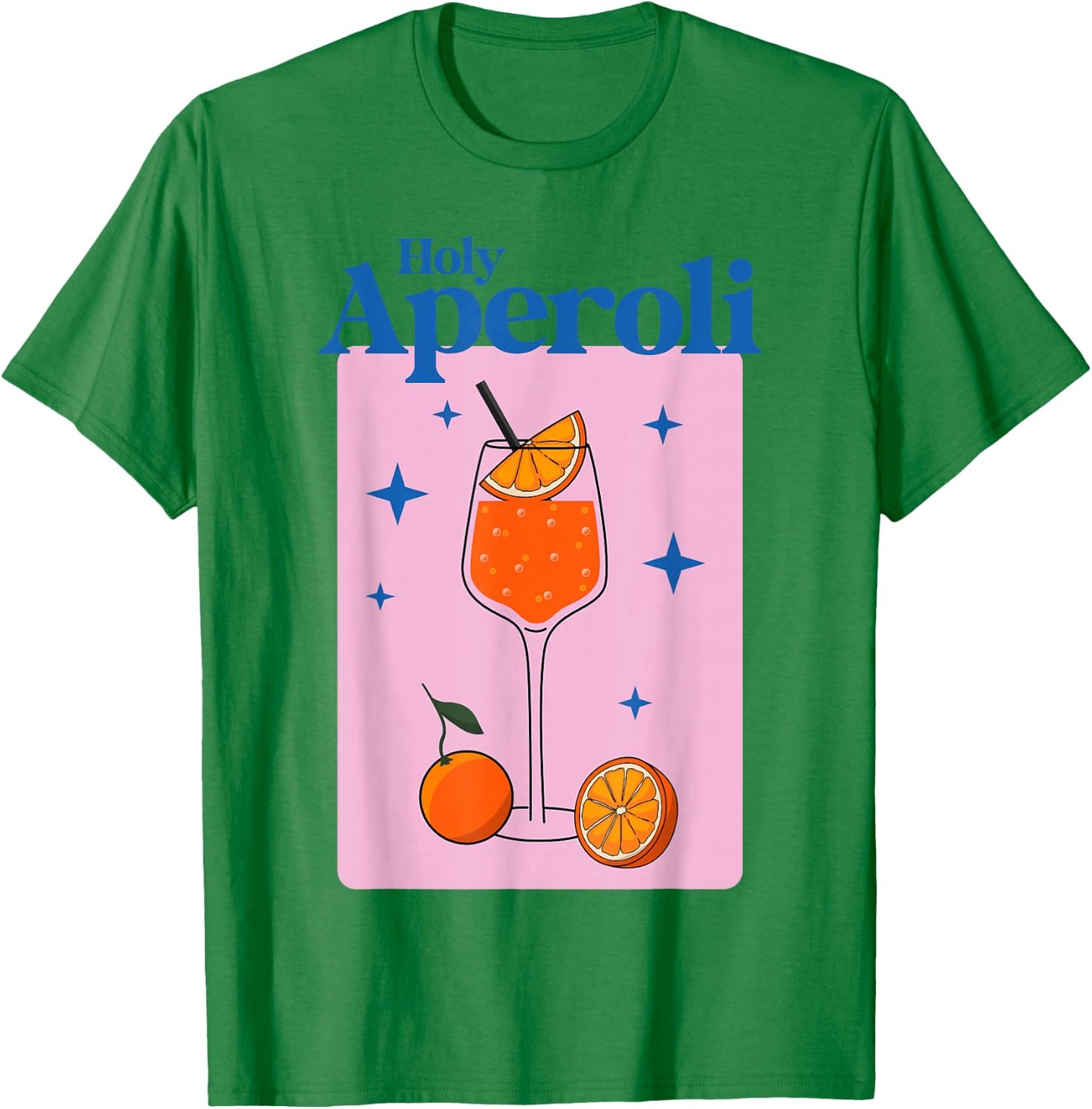 HOLY APEROLI X HALLÖCHEN APEROLI APEROLY SPRITZ STARS , White T-Shirt - T-Shirt | Irish Green