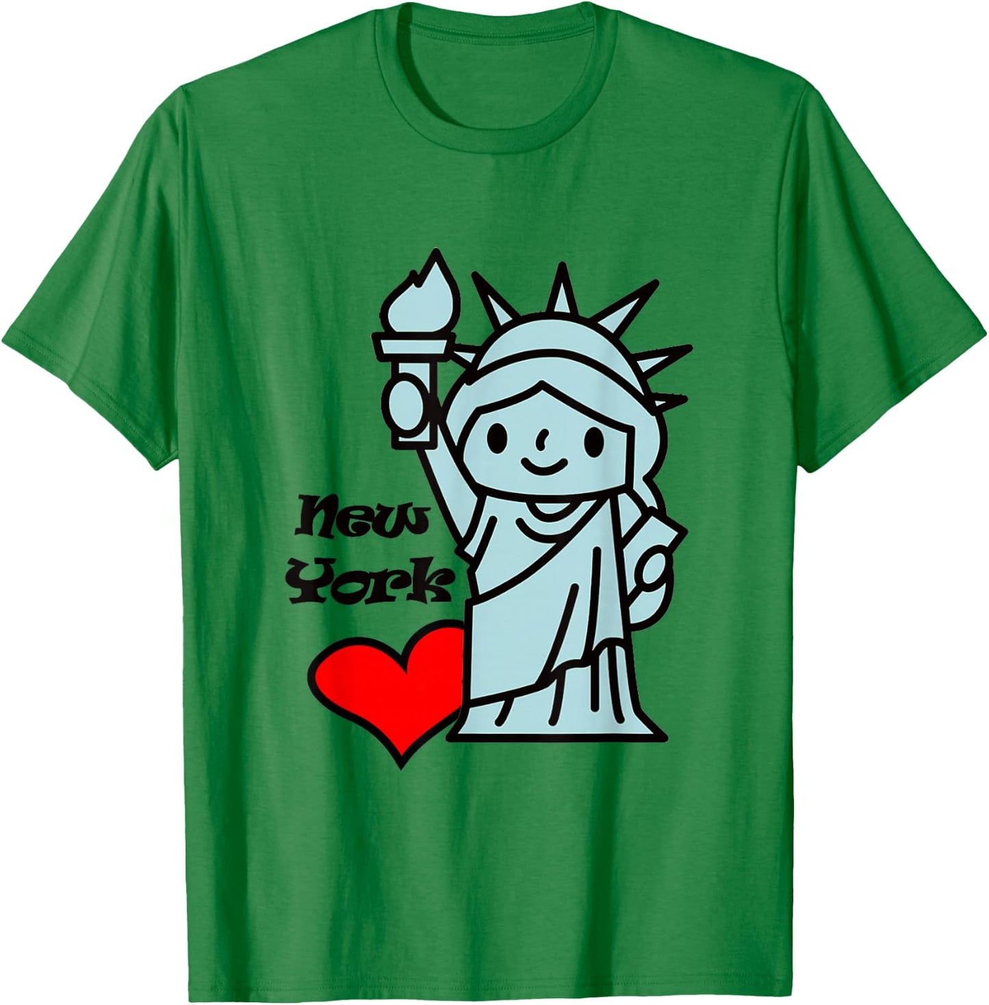 Statue of Liberty I Love New York , White T-Shirt - T-Shirt | Irish Green