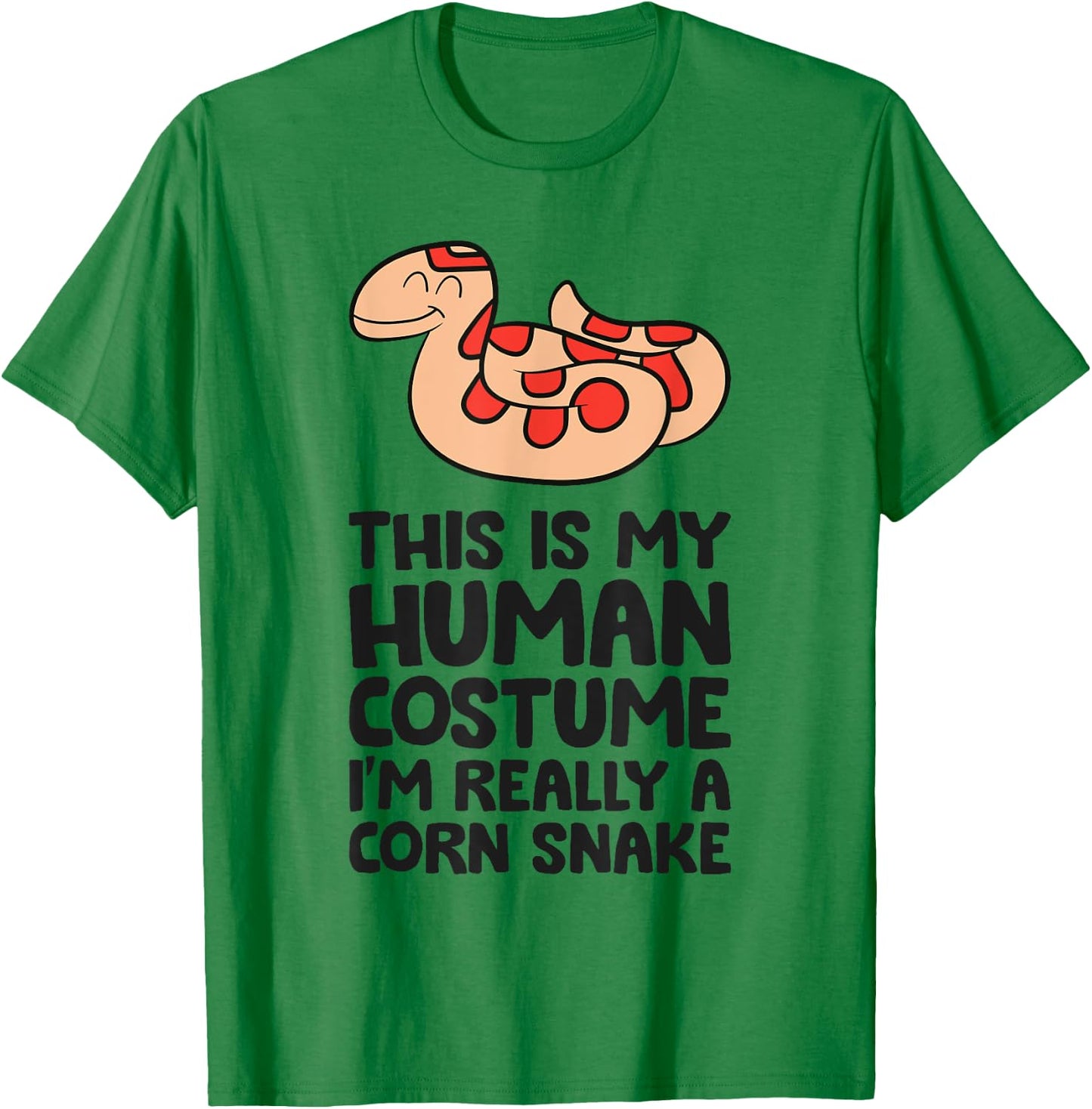 This Is My Human Costume I'm Really A Corn Snake T-Shirt - T-Shirt | Irish Green