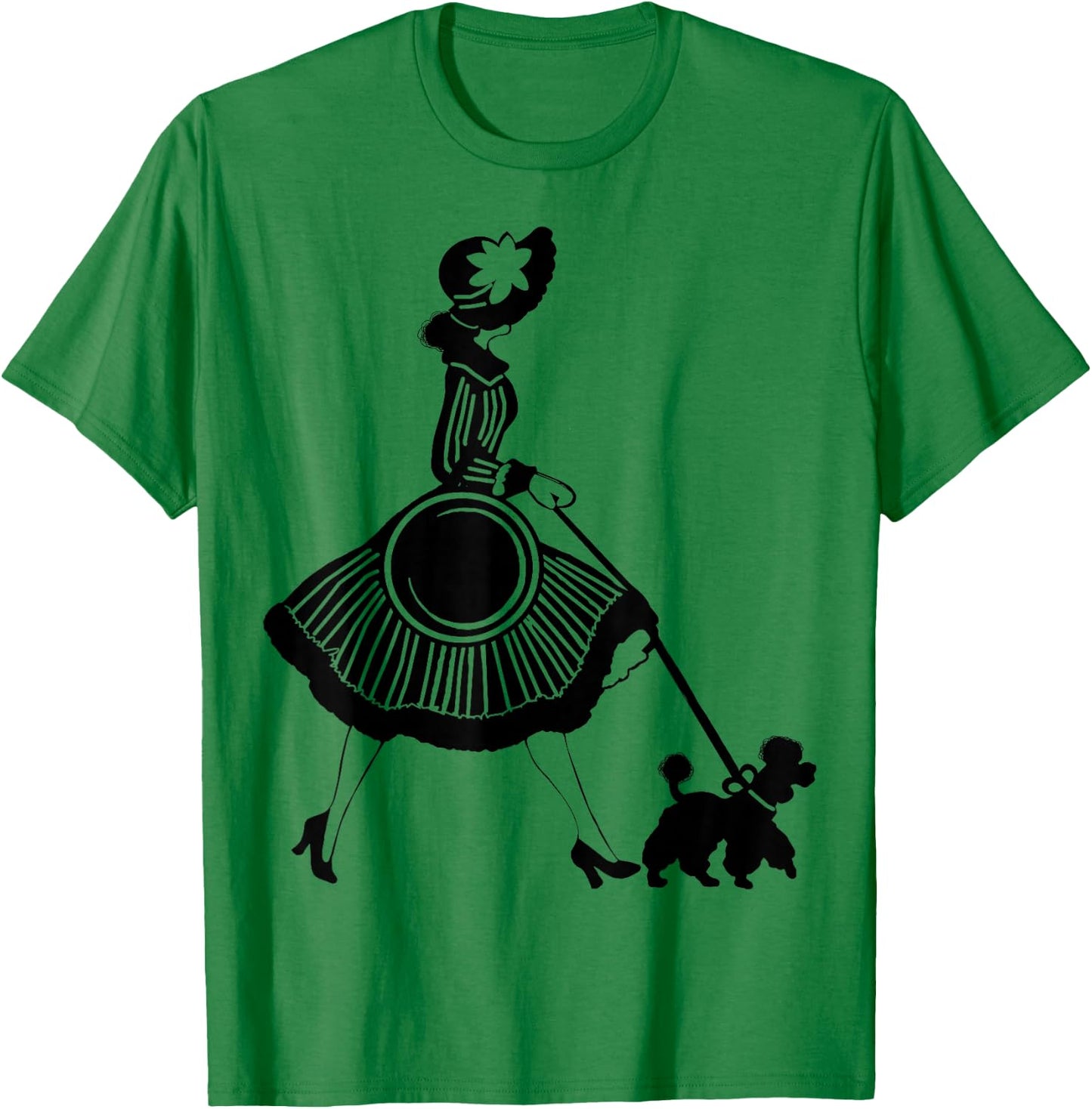 Poodle Dog Walker T-Shirt - T-Shirt | Irish Green
