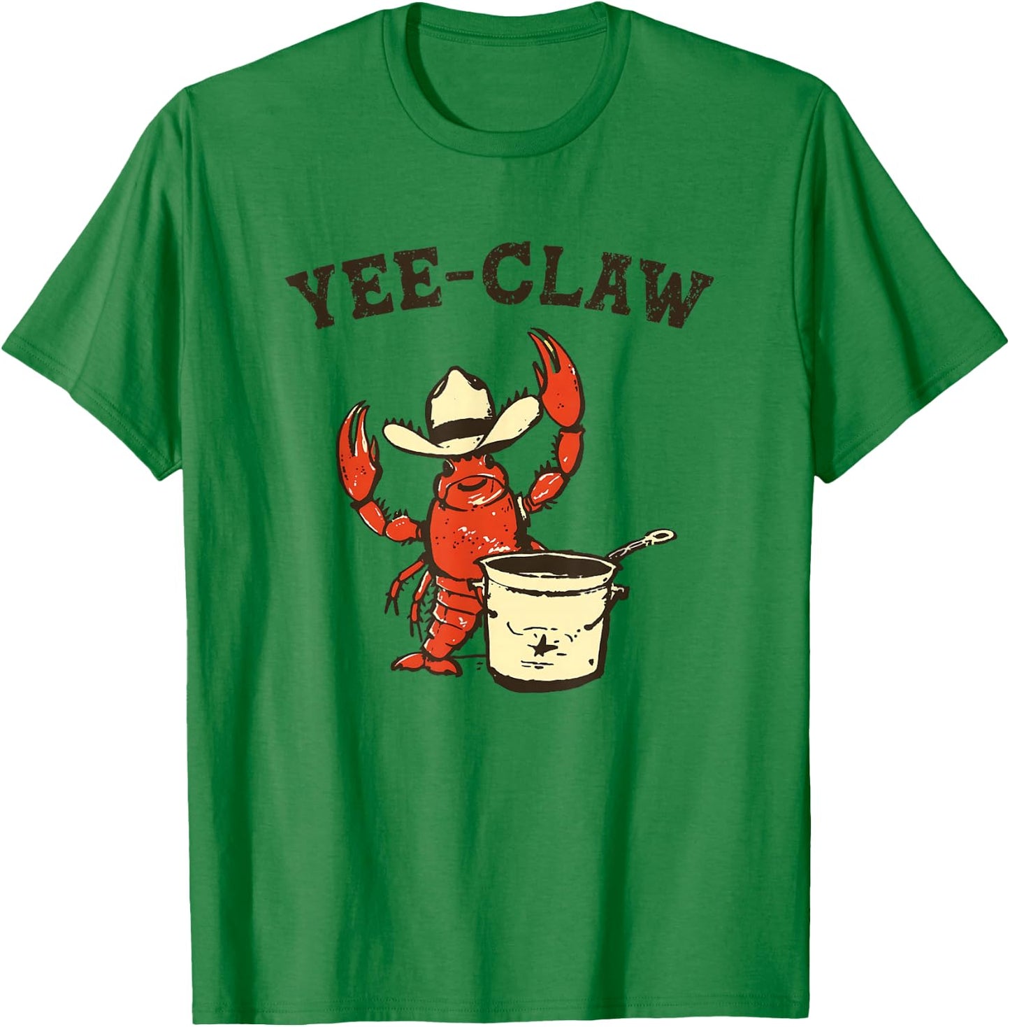 Yee Claw! Funny Crawfish Cajun Seafood Festival T-Shirt - T-Shirt | Irish Green