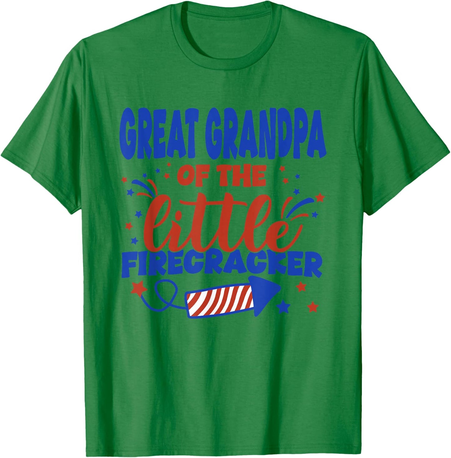 Great Grandpa of The Little Firecracker Fourth of July T-Shirt - T-Shirt | Irish Green