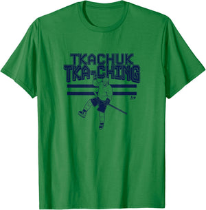 Matthew Tkachuk - TKA-Ching - Florida Hockey T-Shirt - T-Shirt | Irish Green