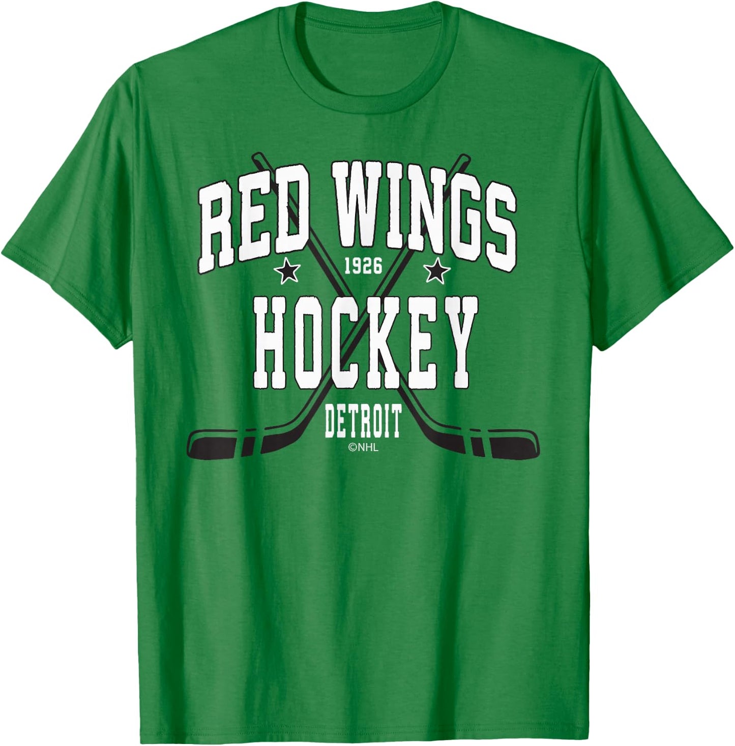 Detroit Red Wings Stars Red Officially Licensed T-Shirt - T-Shirt | Irish Green