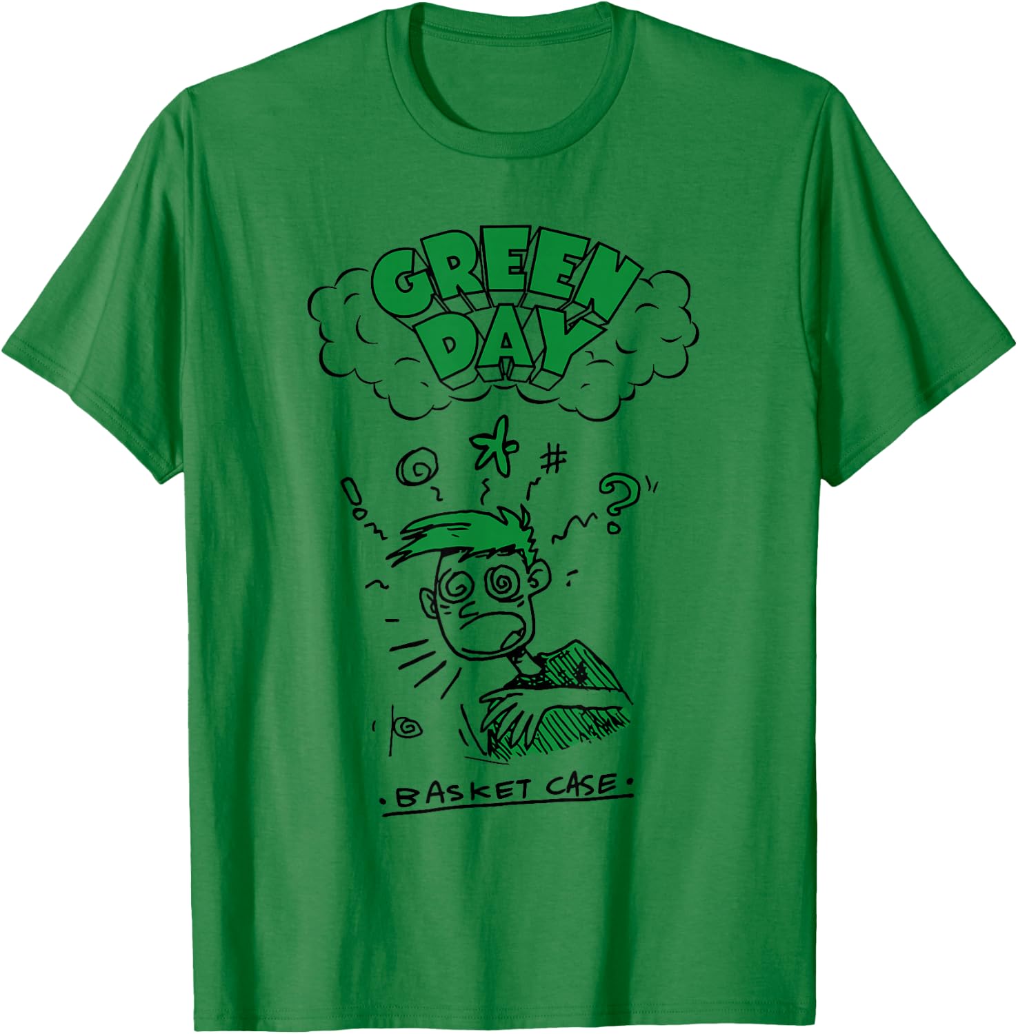 Green Day Basket Case Doodle T-Shirt - T-Shirt | Irish Green