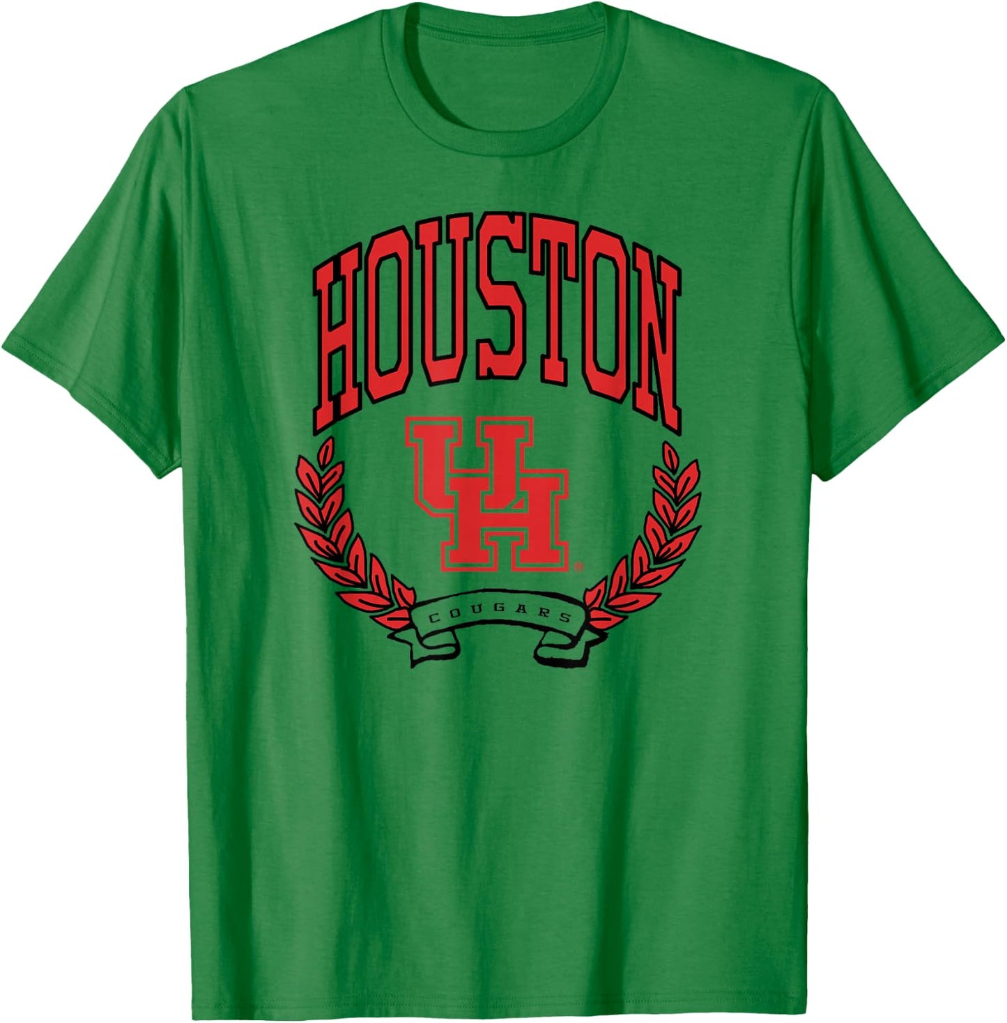 Houston Cougars Victory Vintage White Officially Licensed T-Shirt - T-Shirt | Irish Green