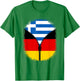 Griechenland Deutschland Flagge Griechisch Deutsch Reißverschluss T-Shirt - T-Shirt | Irish Green