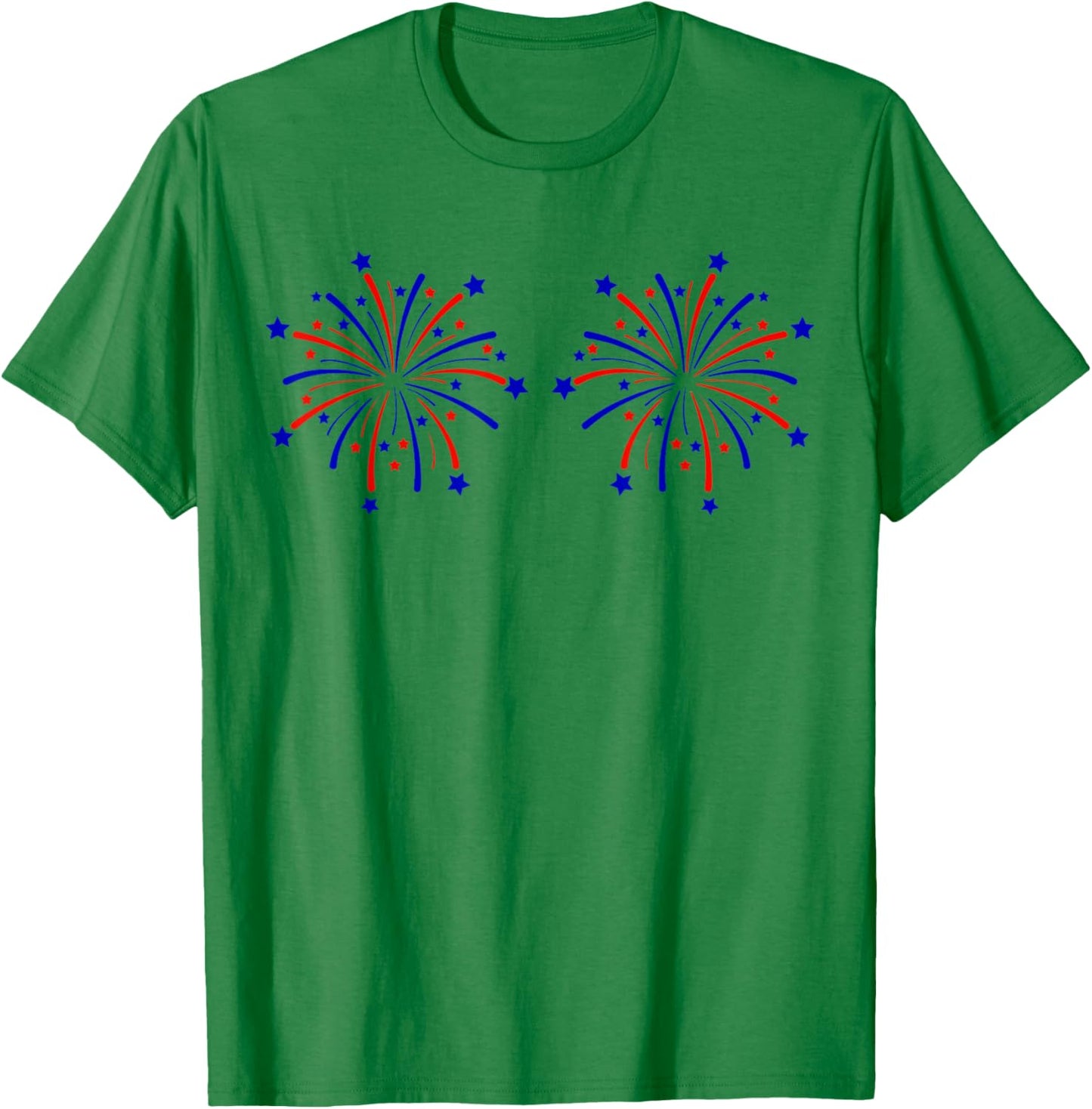 Just Here for The Fireworks Sarcastic Couple T-Shirt - T-Shirt | Irish Green