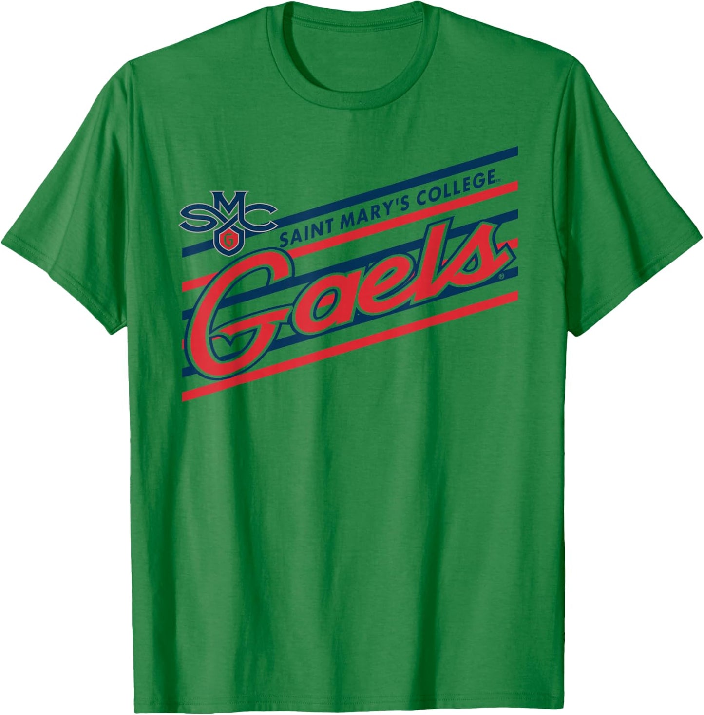 Saint Mary's Gaels Retro Performer White Officially Licensed T-Shirt - T-Shirt | Irish Green