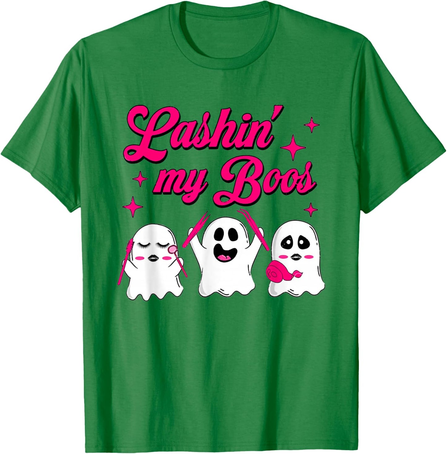 Lashin My Boos Halloween Spooky Lash Artist Lash Tech T-Shirt - T-Shirt | Irish Green