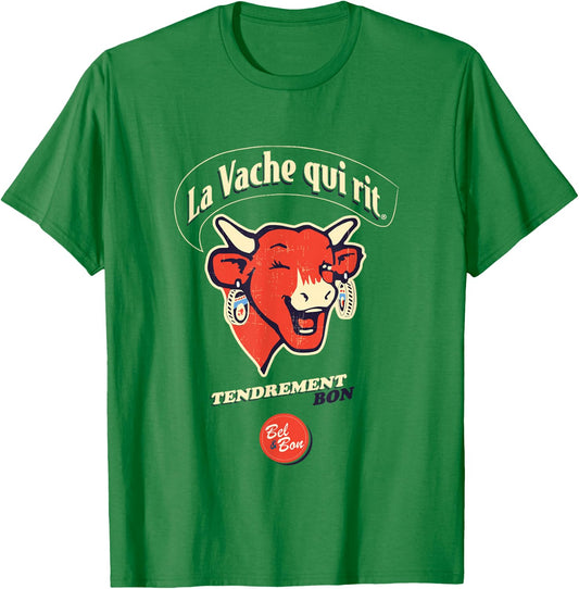The Laughing Cow French Slogan T-Shirt - T-Shirt | Irish Green