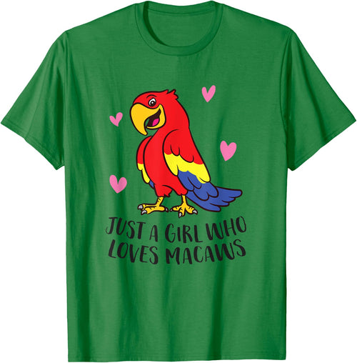 Just a Girl Who Loves Macaws Cute Macaw Girl