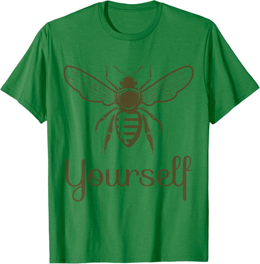 Bee Yourself Yellow Bee Women Positive Message T-Shirt - T-Shirt | Irish Green
