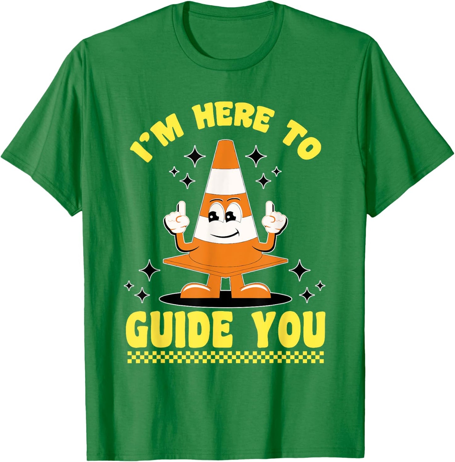 Traffic Cone Halloween Costume I'm Here To Guide You T-Shirt - T-Shirt | Irish Green